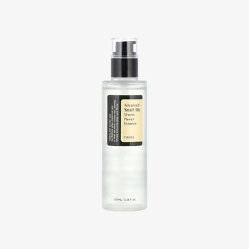 COSRX Advanced Snail 96 Mucin Power Essence, a highly hydrating and repairing Korean essence formulated with 96% snail mucin to restore skin elasticity, heal damage, and provide deep moisture.