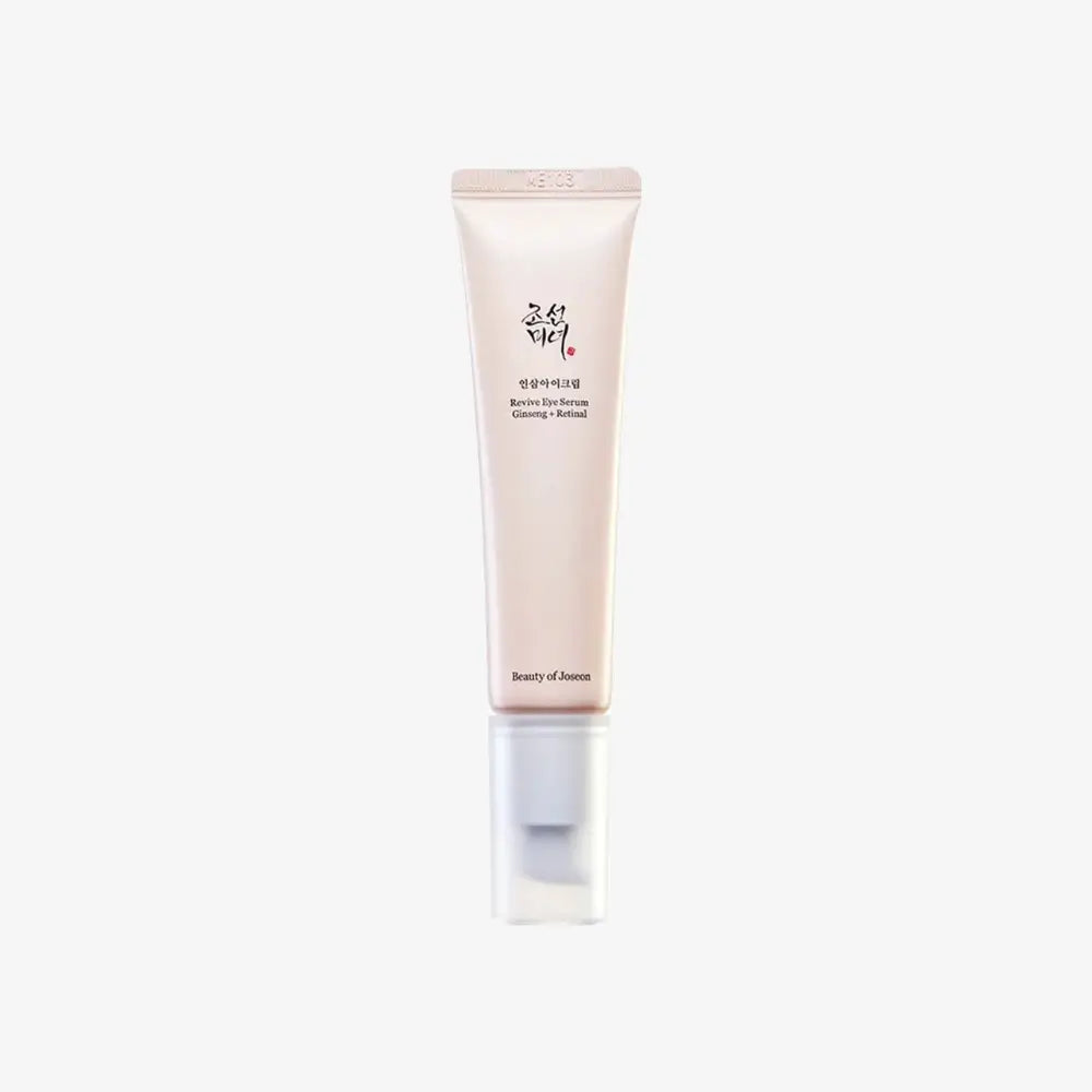 Beauty of Joseon Revive Eye Serum Ginseng + Retinal – A nourishing eye serum infused with ginseng and retinal to improve elasticity, smooth fine lines, and brighten the under-eye area for a youthful, refreshed look.