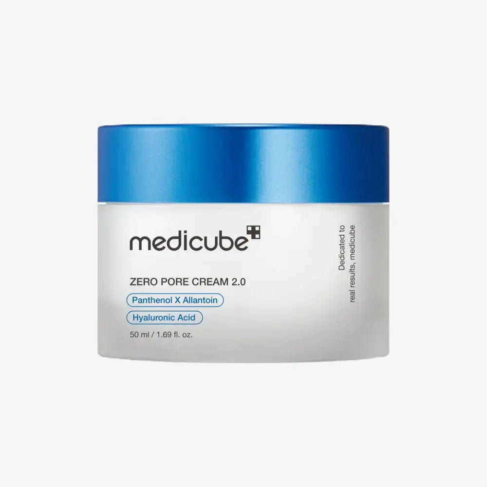 Medicube Zero Pore Cream 2.0 – A pore-tightening moisturizer infused with panthenol, allantoin, and hyaluronic acid. Hydrates, soothes, and refines skin texture while reducing the appearance of pores for a smooth, flawless complexion.